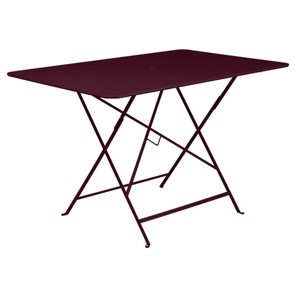 Table de jardin FERMOB ronde 4 personnes rouge cerise