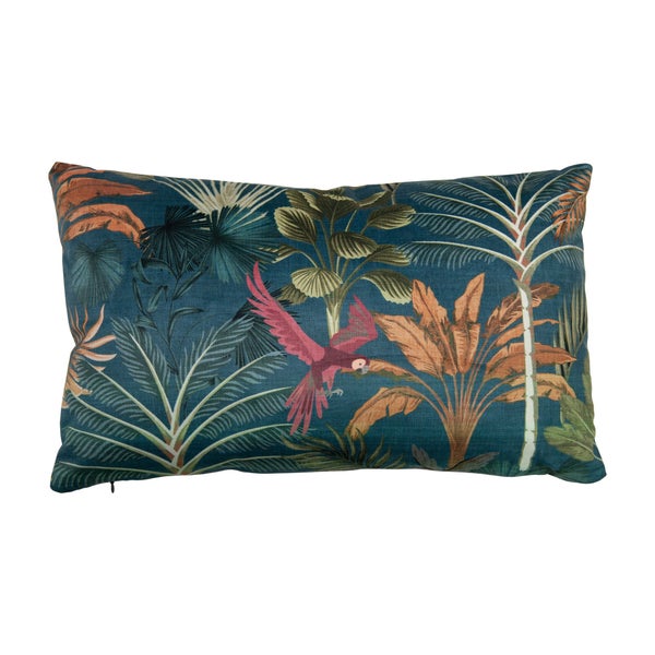 Coussin INSPIRE Nadjila, 30 x 50 cm, ibiza 1 bleu