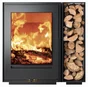 Poêle à bois CROWN faucon bucher à droite noir, 8.7 kW