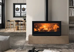 Poêle à bois CROWN toucan écodesign noir, 8.9 kW