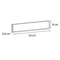 Lot de 3 plinthes Uni blanc n31, h. 8 x h. 45 cm, Ep.8.2 mm