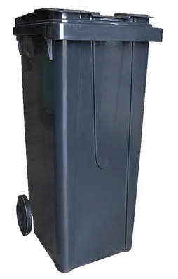 Poubelle de rue sur roue homologuée NF 120 l gris