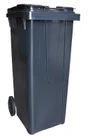 Poubelle de rue sur roue homologuée NF 120 l gris