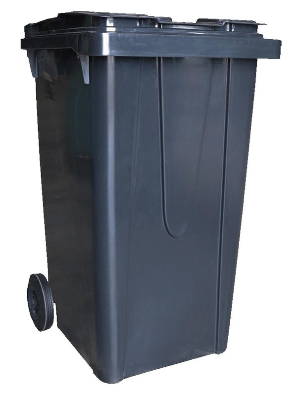Poubelle de rue sur roue homologuée NF 240 l gris