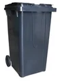 Poubelle de rue sur roue homologuée NF 240 l gris