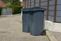 Poubelle de rue sur roue homologuée NF 240 l gris