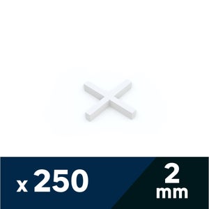 Lot de 250 croisillons en X, DEXTER, Ep.2 mm