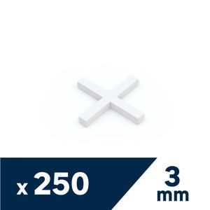 Lot de 250 croisillons en X, DEXTER, Ep.3 mm