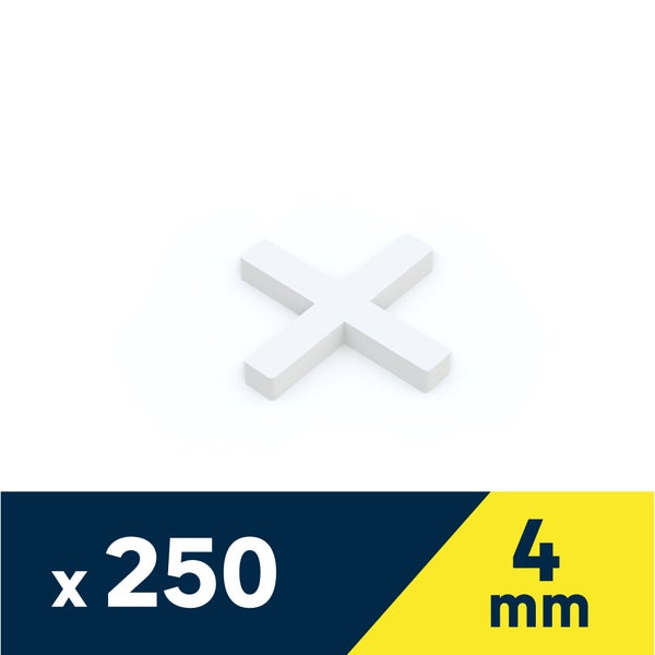 Lot de 250 croisillons X DEXTER, Ep.4 mm