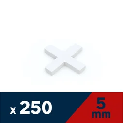 Lot de 250 croisillons X DEXTER, Ep.5 mm