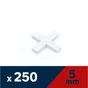 Lot de 250 croisillons X DEXTER, Ep.5 mm