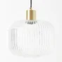 Suspension Dipsy E27 diam.25 cm laiton brosse/verre, INSPIRE