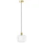 Suspension Dipsy E27 diam.25 cm laiton brosse/verre, INSPIRE