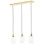 Suspension INSPIRE Dipsy 3 x E27 l.72 laiton brosse/verre
