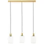 Suspension INSPIRE Dipsy 3 x E27 l.72 laiton brosse/verre