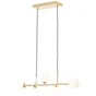 Suspension INSPIRE Callas 5 x g9 l.88 laiton brosse/verre