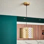 Suspension INSPIRE Galati E27 diam.30 cm laiton brosse