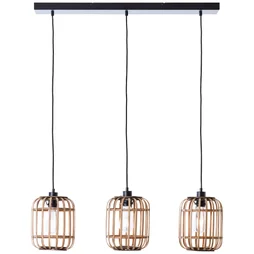 Suspension métal naturel, INSPIRE Manihi, L.100 cm, diam.19 cm, 3 x E27