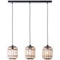 Suspension métal naturel, INSPIRE Manihi, L.100 cm, diam.19 cm, 3 x E27