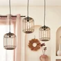 Suspension métal naturel, INSPIRE Manihi, L.100 cm, diam.19 cm, 3 x E27