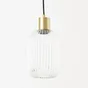 Suspension INSPIRE Dipsy E27 diam.14 cm laiton brosse/verre