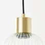 Suspension INSPIRE Dipsy E27 diam.14 cm laiton brosse/verre