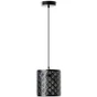 Suspension INSPIRE Galati E27 diam. 20 cm métal noir/laiton brosse