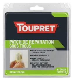 Patch de reparation gros trous Toupret 10 cm x 10 cm