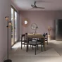 Lampadaire métal droit, INSPIRE Ninon, H.160 cm, noir