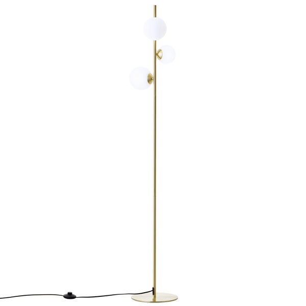 Lampadaire Callas, acier, doré, H.155 cm INSPIRE, G9