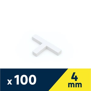 Lot de 100 croisillons T DEXTER, Ep.4 mm