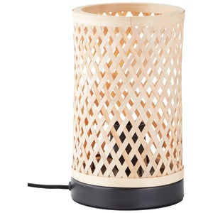 Lampe bambou naturel, INSPIRE Ninon, H.23 cm