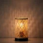 Lampe bambou naturel, INSPIRE Ninon, H.23 cm