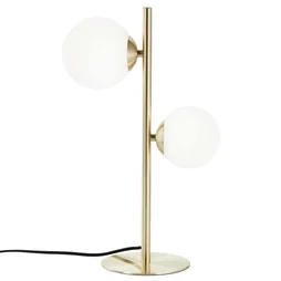 Lampe chic, INSPIRE Callas, H.43cm, métal laiton brossé