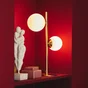 Lampe chic, INSPIRE Callas, H.43cm, métal laiton brossé