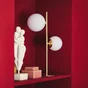 Lampe chic, INSPIRE Callas, H.43cm, métal laiton brossé