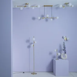 Applique G9, acier / cristal, laiton, Callas, INSPIRE