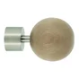 Embout pour barre à rideau SPHERE, Diam.28 mm, bois chene clair Archi design,