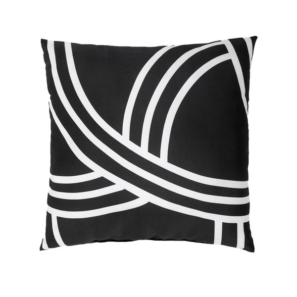 Coussin henri 35x35cm blanc noir 1px