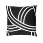 Coussin henri 35x35cm blanc noir 1px
