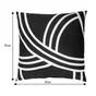 Coussin henri 35x35cm blanc noir 1px