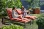 Coussin pour bain de soleil orange l.185 x H.6 cm