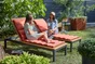 Coussin pour bain de soleil orange l.185 x H.6 cm
