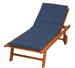 Coussin pour bain de soleil bleu l.185 x H.6 cm