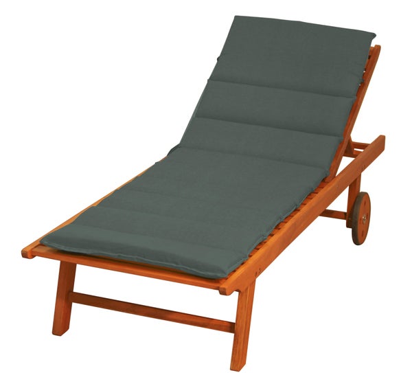 Coussin pour bain de soleil vert l.185 x H.6 cm