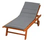 Coussin pour bain de soleil gris l.185 x H.6 cm