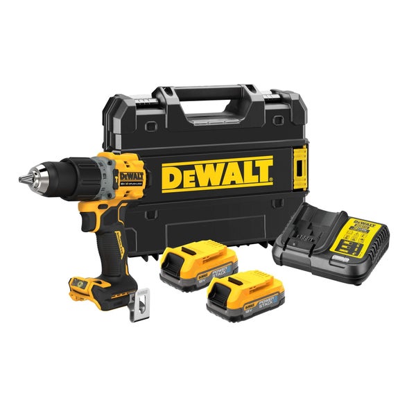 Perceuse à percussion DEWALT 18 V 1.7 Ah, 2 batteries DCD805E2T-QW