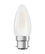 Ampoule variable led dépoli flamme B22 470 Lm = 40 W blanc chaud, OSRAM