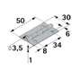 Charnière en acier pour meuble, HETTICH, L.50 x l.30 mm, noir