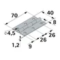Charnière en acier pour meuble, HETTICH, L.70 x l.40 mm, noir